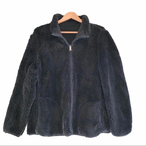 ๐ 6/$60, Weatherproof Faux Shearling, Reversible, Black Jacket, Pockets, XXL - Picture 1 of 13